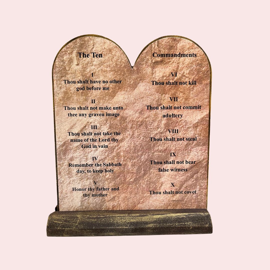 The Ten Commandments Hand-made Wood